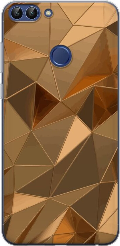Mobildeksel til Huawei P smart med 3D Gull motiv