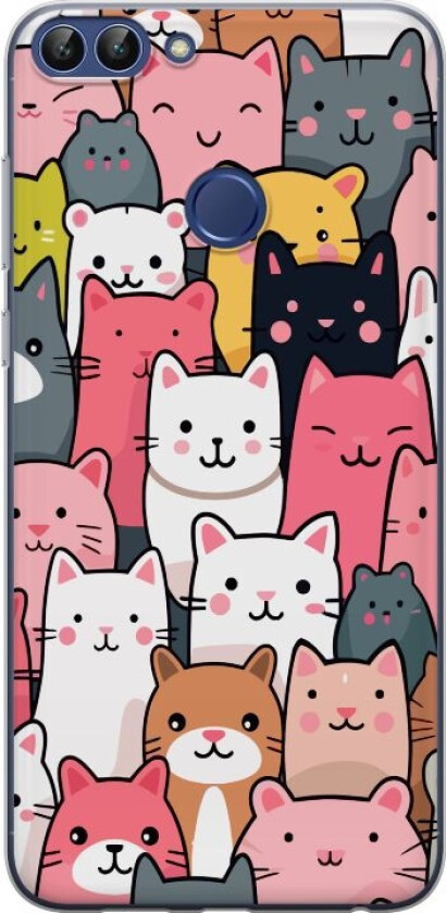 Mobildeksel til Huawei P smart med Kattmønster motiv