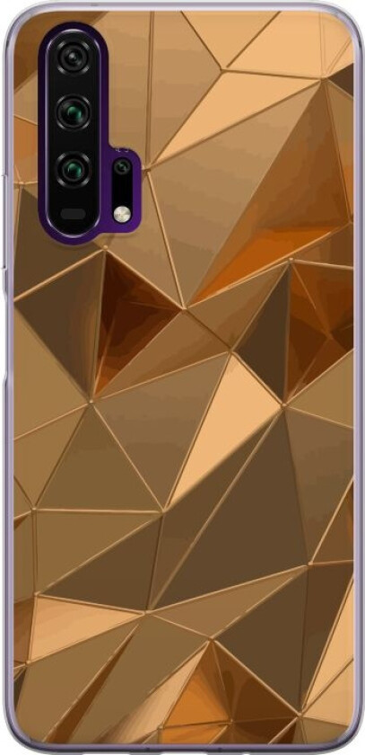 Mobildeksel til Honor 20 Pro med 3D Gull motiv