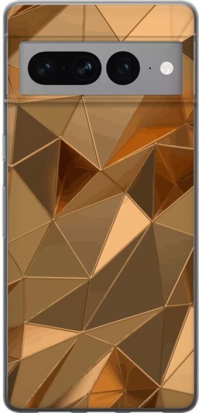 Mobildeksel til Google Pixel 7 Pro med 3D Gull motiv