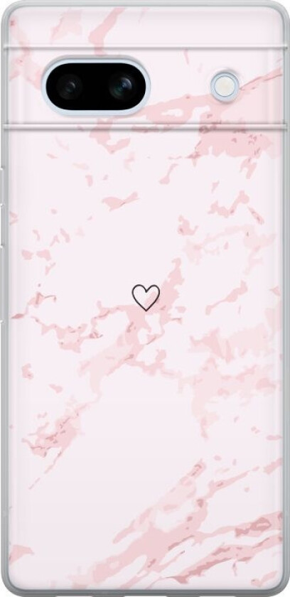 Mobildeksel til Google Pixel 7a med Rosa Hjerte motiv
