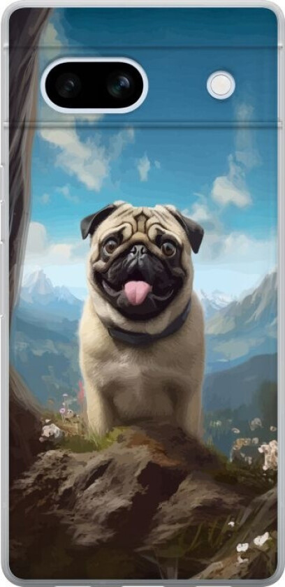 Mobildeksel til Google Pixel 7a med Glad Hund motiv