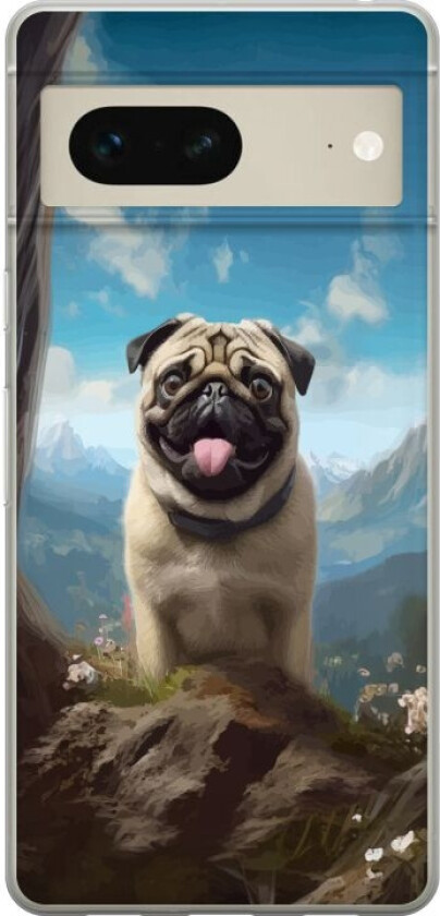 Mobildeksel til Google Pixel 7 med Glad Hund motiv