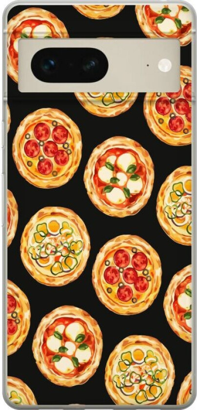 Mobildeksel til Google Pixel 7 med Pizza motiv