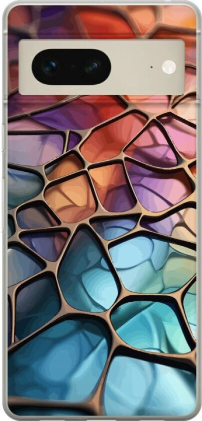 Mobildeksel til Google Pixel 7 med Metalliskt mønster motiv