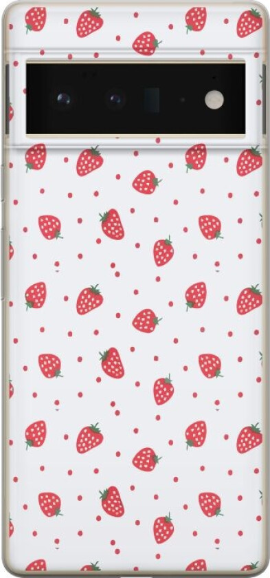Mobildeksel til Google Pixel 6 Pro med Jordbær motiv