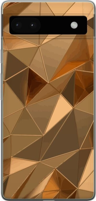 Mobildeksel til Google Pixel 6a med 3D Gull motiv