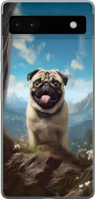 Mobildeksel til Google Pixel 6a med Glad Hund motiv
