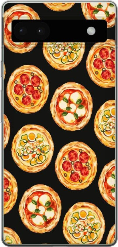 Mobildeksel til Google Pixel 6a med Pizza motiv