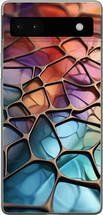 Mobildeksel til Google Pixel 6a med Metalliskt mønster motiv