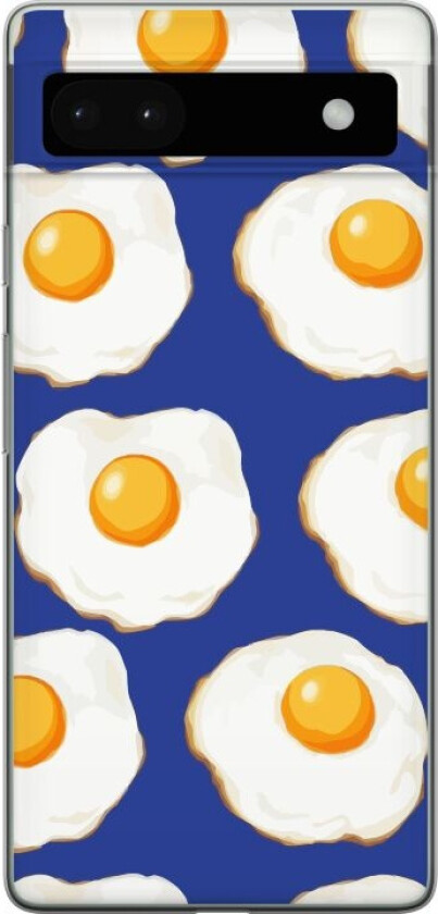 Mobildeksel til Google Pixel 6a med Stekte egg motiv