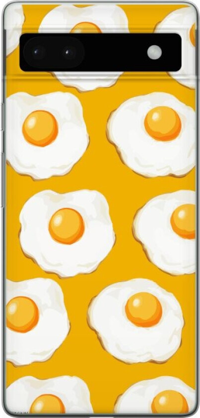 Mobildeksel til Google Pixel 6a med Stekt egg motiv