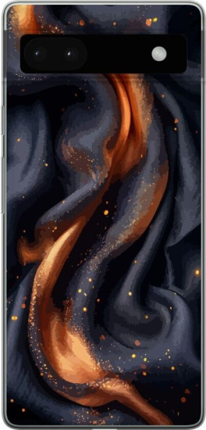 Mobildeksel til Google Pixel 6a med Brennende silke motiv