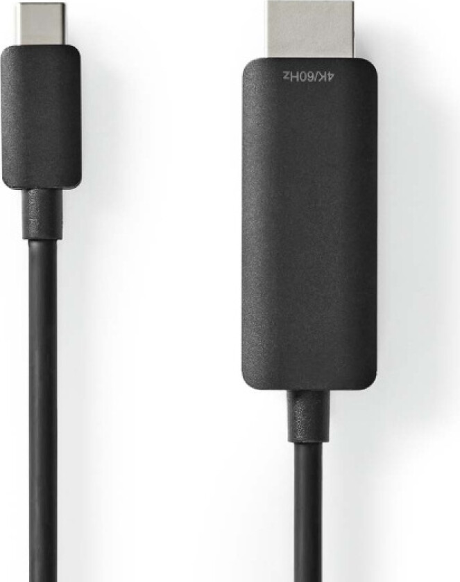 USB-C™ Adapter | USB 3.2 Gen 1 | USB-C™ Hann | HDMI ™ -kontakt | 4K@60Hz | 2.00 m | Rund | Nikkel belagt | PVC | Sort | La