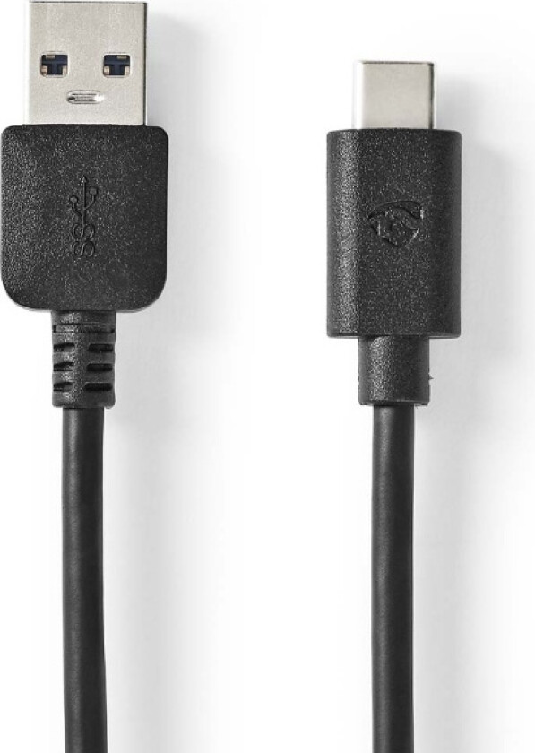 USB-kabel | USB 3.2 Gen 1 | USB-A Han | USB-C™ Hann | 60 W | 5 Gbps | Nikkel belagt | 2.00 m | Rund | PVC | Sort | Boks