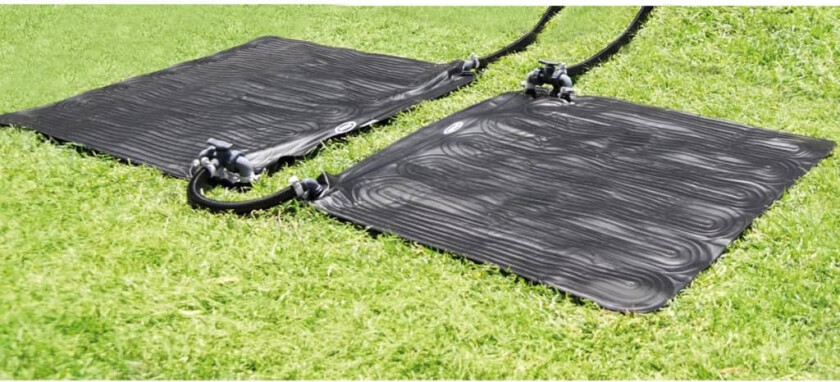 Solvarmematte 2 stk PVC 1,2x1,2 m svart 28685
