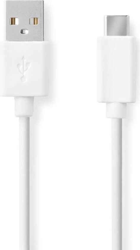 USB-kabel | USB 2.0 | USB-A Han | USB-C™ Hann | 60 W | 480 Mbps | Nikkel belagt | 1.00 m | Rund | PVC | Hvit | Boks