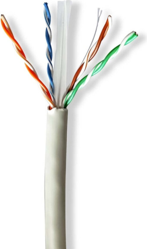 Nettverkskabelen Roll | CAT6 | Fast | U/UTP | Bare kobber | 305.0 m | Innendørs | Rund | LSZH | Grå | Gaveeske