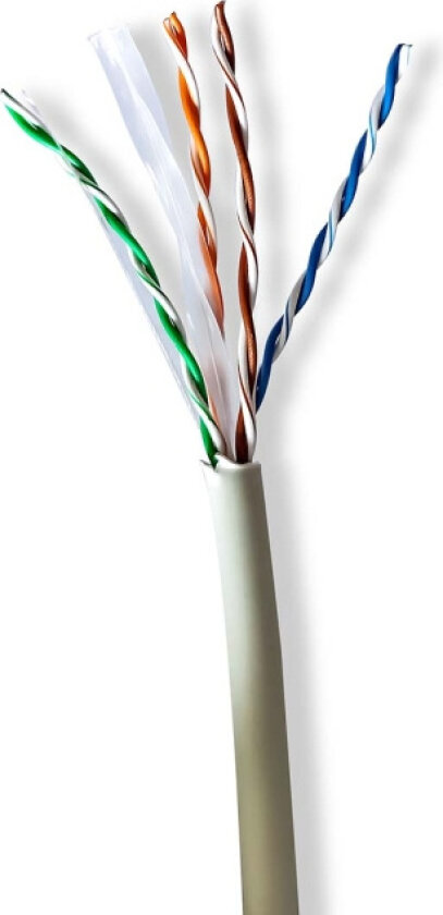 Bilde av Nettverkskabelen Roll | CAT6 | Strandet | U/UTP | Bare kobber | 305.0 m | Innendørs | Rund | LSZH | Grå | Gaveeske
