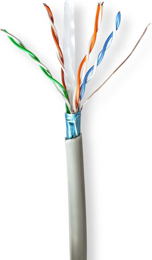 Nettverkskabelen Roll | CAT6 | Strandet | F/UTP | CCA | 305.0 m | Innendørs | Rund | PVC | Grå | Gaveeske