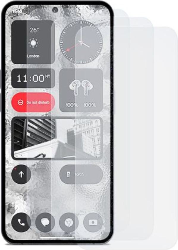 3-pakning skjermbeskytter herdet glass 2,5D for Nothing Phone 2