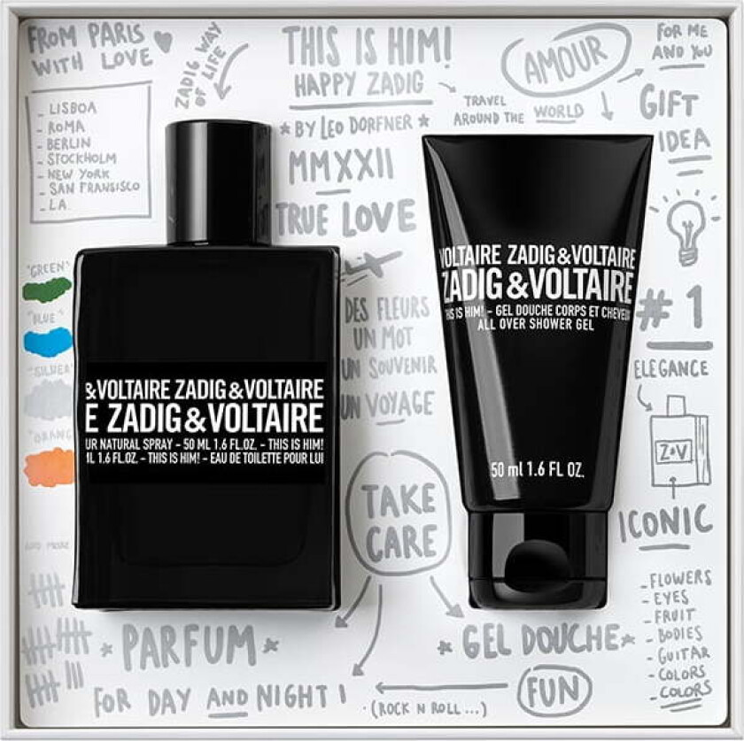 Zadig & Voltaire Giftset This Is Him Edt 50ml + Shower Gel 50ml