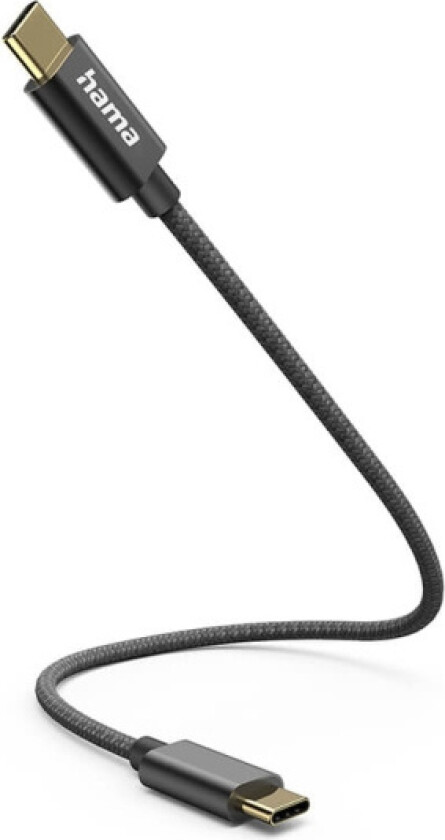 Ladekabel USB-C till USB-C 0.2m Svart