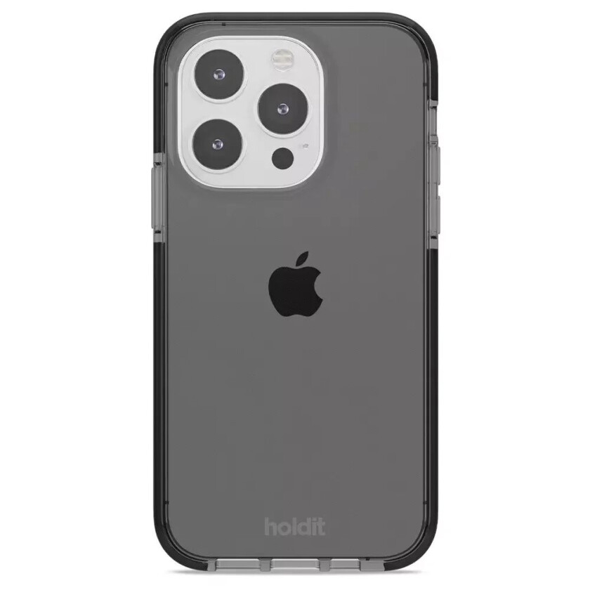 Holdit iPhone 14 Pro Seethru Deksel - Black