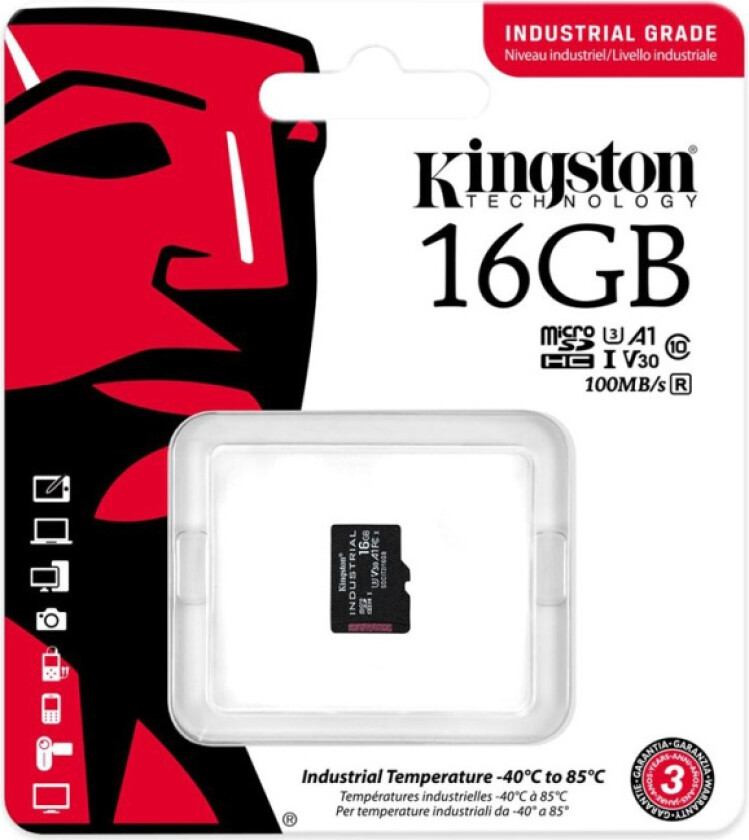 16GB microSDHC Industrial C10 A1 pSLC Card w/o Adapter