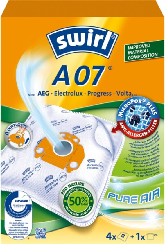 Dammsugarpåsar A07 OBS 3X4ST