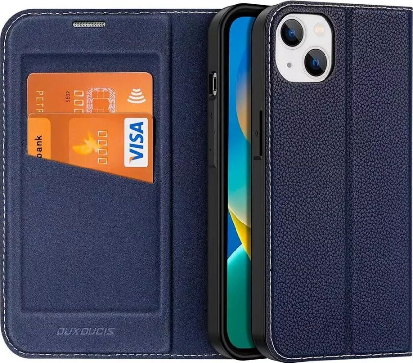 DUX DUCIS iPhone 14 Skin X2 Premium Flip Deksel - Blå