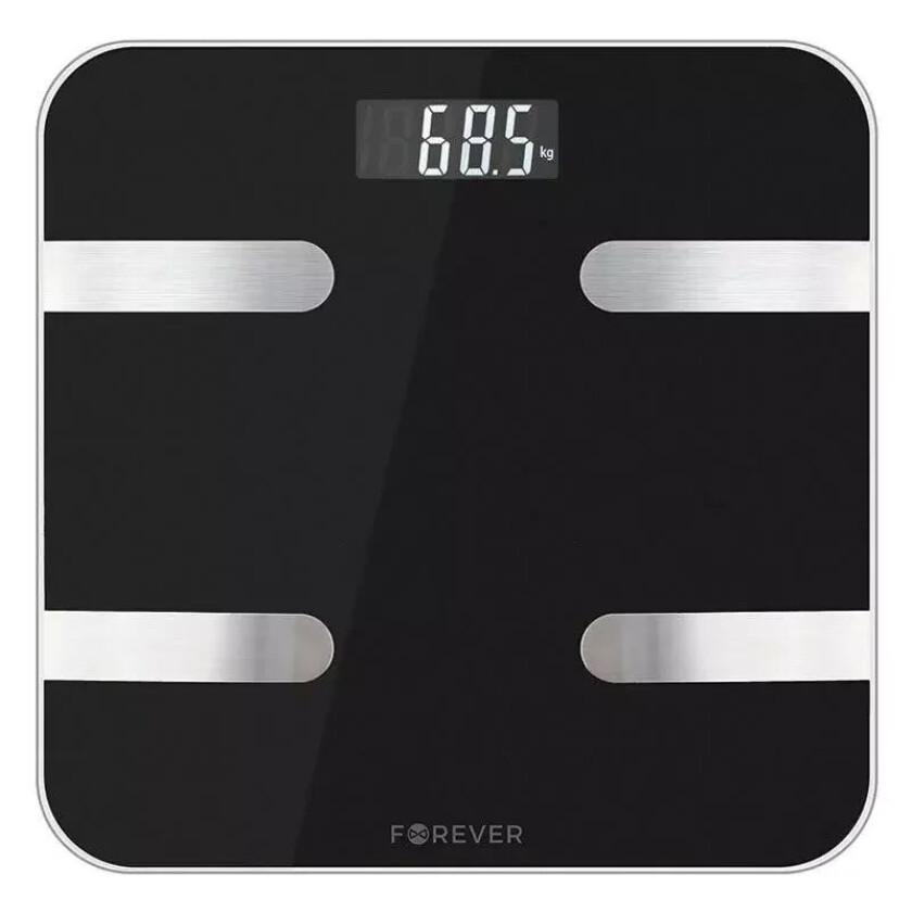 AS-100 Smart Scale - Bluetooth Kroppsanalyse Badevekt - Svart