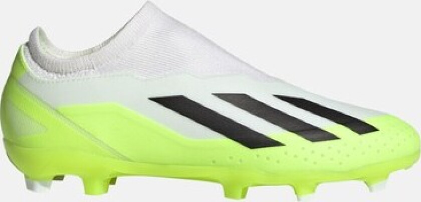 X Crazyfast.3 Ll Fg J, Ftwwht/Cblack/Luclem, 32, Fotballsko