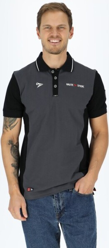 Marstrand Vertikcal Piké, Black/Charcoal, S, Piketrøyer