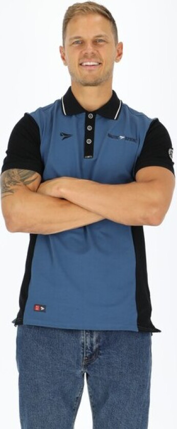 Marstrand Vertikcal Piké, Denim Blue/Black, 2xl, Piketrøyer