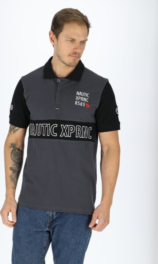 Marstrand Logo Piké, Charcoal/Black, S, Piketrøyer