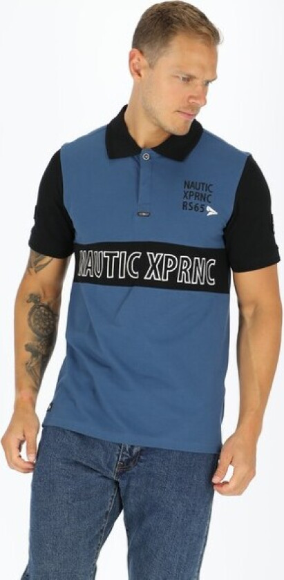 Marstrand Logo Piké, Denim Blue/Black, 2xl, Piketrøyer