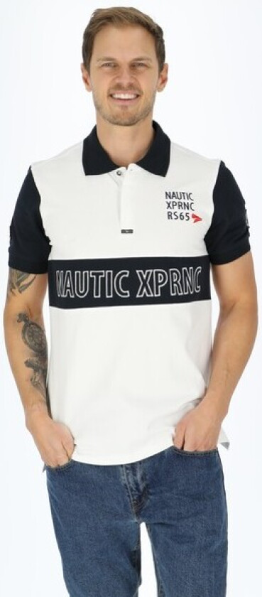 Marstrand Logo Piké, White/Dk Navy, M, Piketrøyer