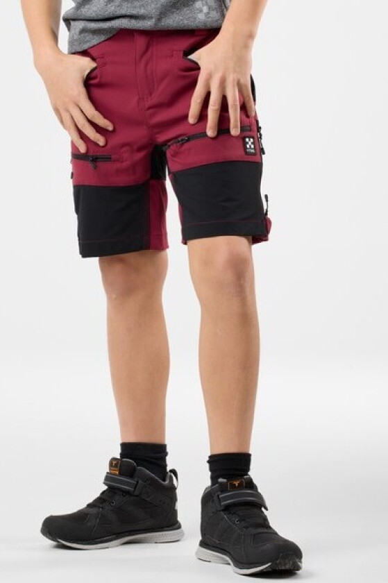 Colorado Stretch Shorts Jr, Dk.Burgundy/Black, 110,  Turshorts