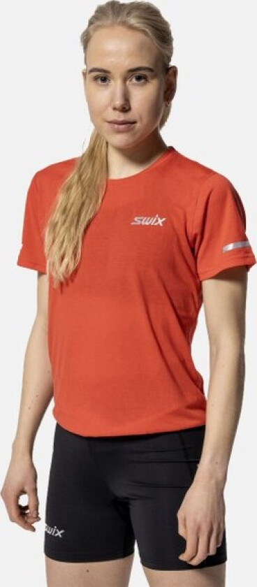 Pace Short Sleeve W, Cayenne, Xl, Løpeklær