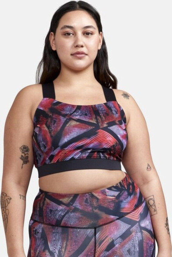 Adv Essence Plus Sport Top W, Black-Lavender, 4x, Sport-Bh