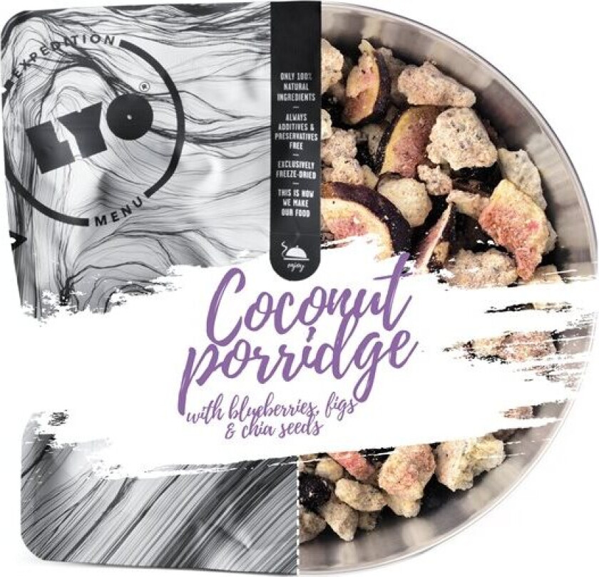 Coconut Porridge With Blueberries, Figs & Chia Seeds