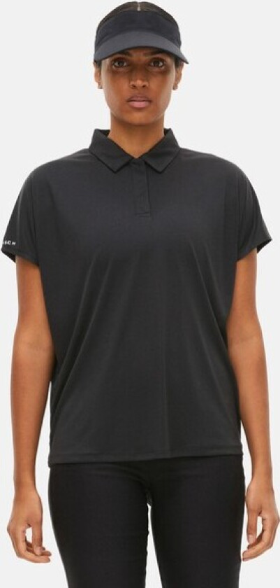 Corinne Loose Poloshirt, Black, L, Piketrøyer