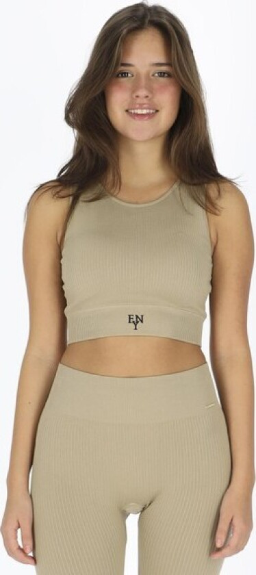 Rib Seamless Bra, Cappuccino, Xs/S, Sport-Bh