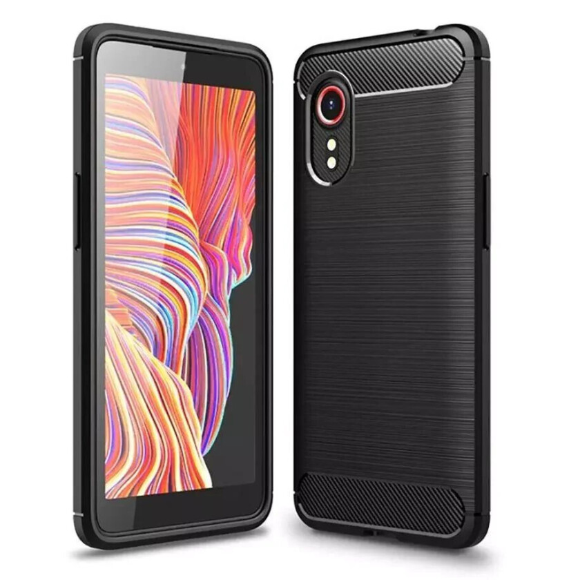 Tech-Protect Samsung Galaxy XDeksel 5 Tech-Protect Fleksibelt Plastikk Carbon Deksel - Sort