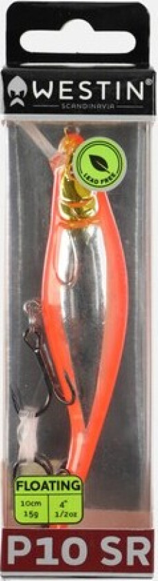 P10sr Crankbait 10cm 15g, Orange Flash, 10,  Sluker Og Kroker