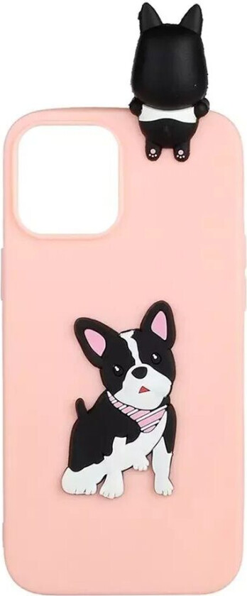 iPhone 13 Fleksibelt Plast Bak Deksel med Figur - Hund