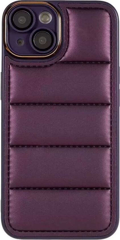 iPhone 13 Skinndekket 3D Plastbakdeksel med Kameralinsebeskyttelse - Lilla