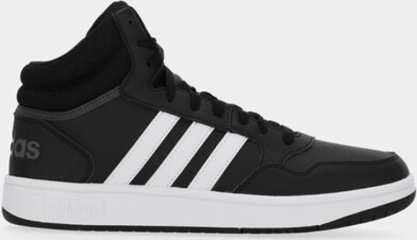 Hoops 3.0 Mid, Cblack/Ftwwht/Gresix, 43 1/3