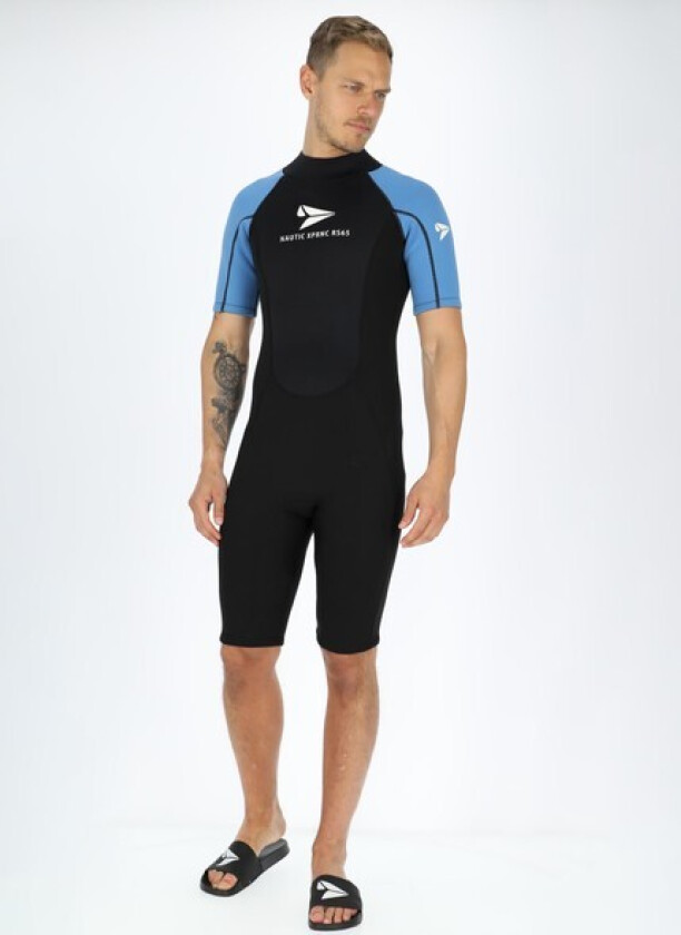 Wetsuit Short Sleeve, Black/Blue, S, Våtdrakter